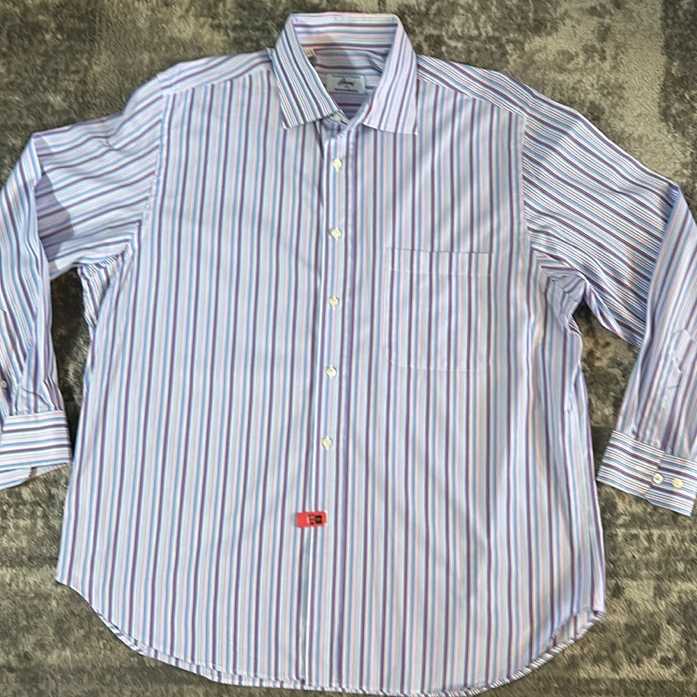 Brioni for Neiman Marcus Made in Italy 100% Cotton Long Sleeve Button Down Shirt